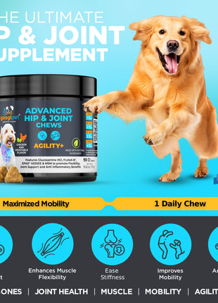 Agility+ Advanced Hip and Joint Chews for Dogs