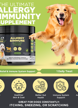 Allergy & Immune Support Chews for Dogs (Peanut Butter Flavor)