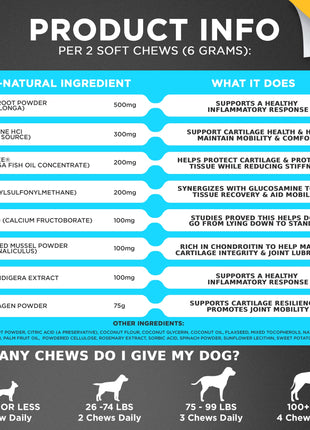 Agility+ Advanced Hip and Joint Chews for Dogs