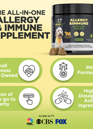 Allergy & Immune Support Chews for Dogs (Peanut Butter Flavor)