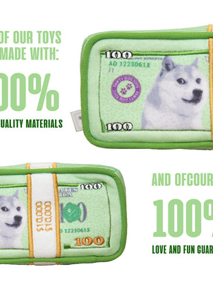 CASH IS KING PLUSH DOG TOY