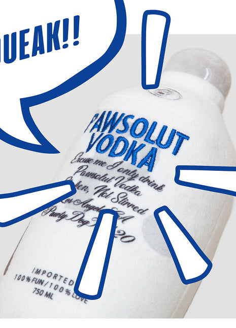 PAWSOLUT VODKA PLUSH DOG TOY