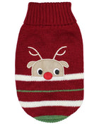 Parisian Pet 'Reindeer Sweater' for Dogs – Stylish & Cozy Christmas Sweater, Red