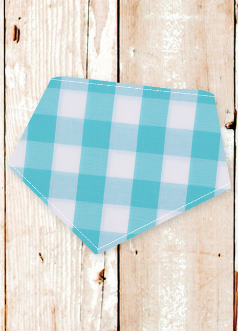 "Easter Pastel Blue Check" Dog Bandana