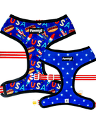 Red, White & Bark Reversible Harness - Pup List
