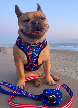 Red, White & Bark Reversible Harness - Pup List