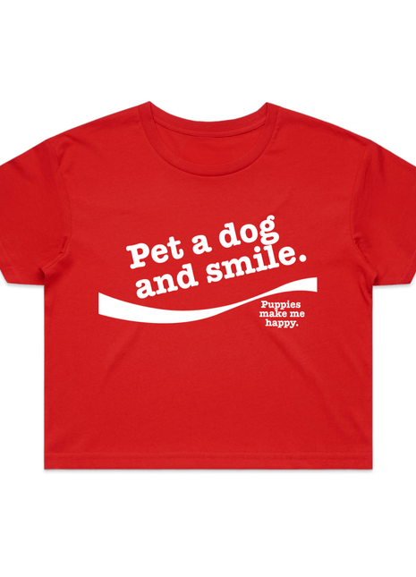 Pet A Dog And Smile | Crop Tee