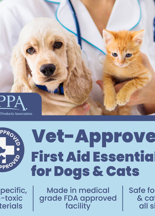 Pet First Aid Kit for Dogs & Cats with Vet-Approved Essentials