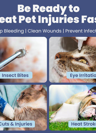 Pet First Aid Kit for Dogs & Cats with Vet-Approved Essentials