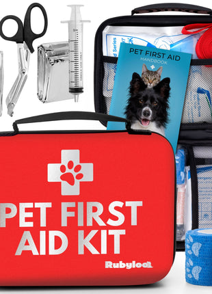Pet First Aid Kit for Dogs & Cats with Vet-Approved Essentials