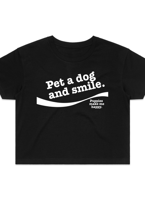 Pet A Dog And Smile | Crop Tee