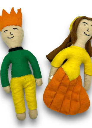 Prince and Princess Felt Dog Toys