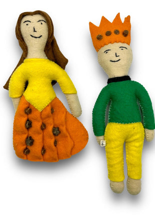 Prince and Princess Felt Dog Toys