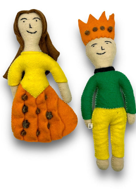 Prince and Princess Felt Dog Toys