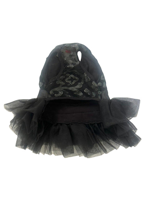 Rocker Appliqué Mesh Fufu Tutu, Black