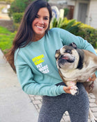 Fitness Goal: Pet More Dogs Women's Cropped Sweatshirt | Gift for Dog Moms | Printed in USA