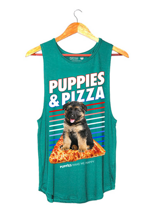 Puppies & Pizza  | Puppies Soft Women's Sleeveless Tank