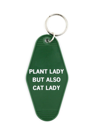 Plant Lady But Also Cat Lady Motel Style Keychain | GB x Catnip Crazed