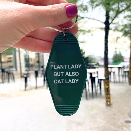 Plant Lady But Also Cat Lady Motel Style Keychain | GB x Catnip Crazed