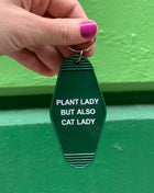 Plant Lady But Also Cat Lady Motel Style Keychain | GB x Catnip Crazed