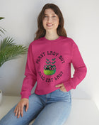 Plant Lady But Also Cat Lady Unisex Heavy Blend™ Crewneck Sweatshirt Sizes SM-5XL | Plus Size Available