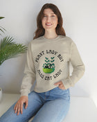 Plant Lady But Also Cat Lady Unisex Heavy Blend™ Crewneck Sweatshirt Sizes SM-5XL | Plus Size Available