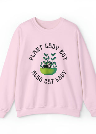 Plant Lady But Also Cat Lady Unisex Heavy Blend™ Crewneck Sweatshirt Sizes SM-5XL | Plus Size Available