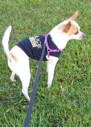 Parisian Pet 'Police' K-9 Unit Dog Outfit – Comfortable Uniform for Small Dogs & Cats, Black