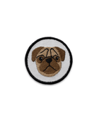 Pug Face Circle Patch