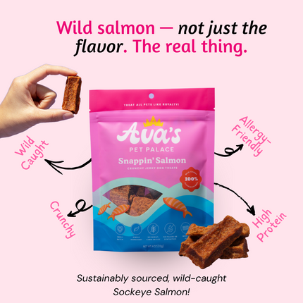 Crunchy Jerky Dog Treats - Snappin' Salmon