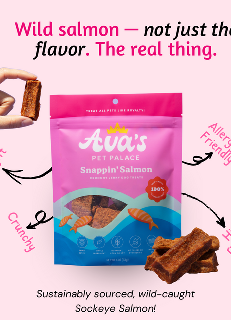 Crunchy Jerky Dog Treats - Snappin' Salmon