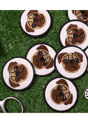 Pug Face Circle Patch