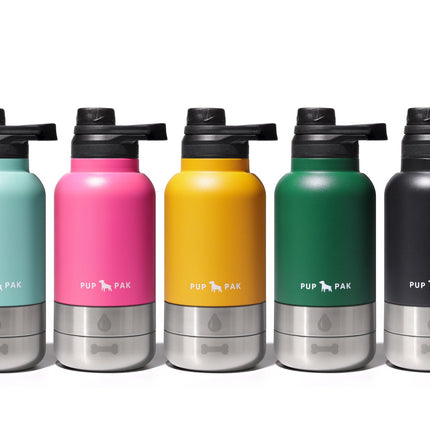 Pup Pak Dog Water Bottle with Detachable Bowls