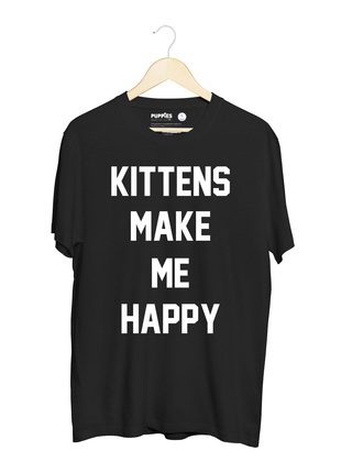 Kittens Make Me Happy Tee | Uni-Sex Crewneck Tee