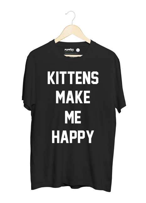 Kittens Make Me Happy Tee | Uni-Sex Crewneck Tee