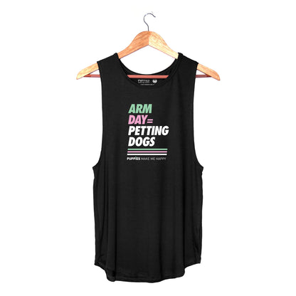 Arm Day = Petting Dogs Tank Top | Gift for Dog Lovers & Dog Moms