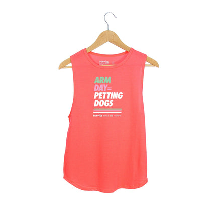 Arm Day = Petting Dogs Tank Top | Gift for Dog Lovers & Dog Moms