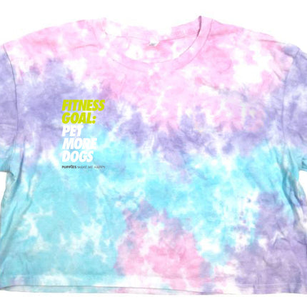 Fitness Goal Crop Tee | Gift for Dog Lovers