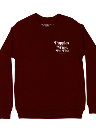 Puppies & Wine 2.0 Sweatshirt | Cozy Dog Lover Pullover