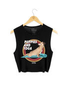 Puppies & Yoga Crop Top | Present for Dog Lovers