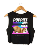 Puppies & Yoga Crop Top | Gift for Dog Lovers