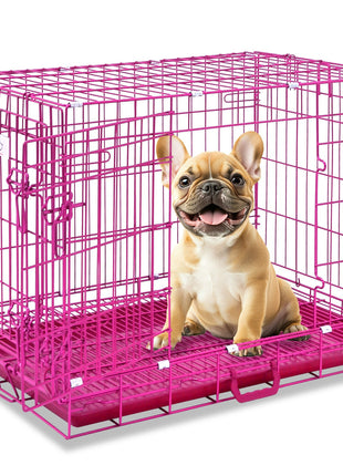 24-42" Collapsible Pink Dog Crate RED24-42 - Pup List