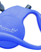 Parisian Pet 'Retractable Leash M' for Dogs & Cats – Durable Ergonomic Handle Leash for Dogs Up to 44 lbs, Blue