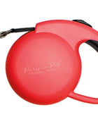 Parisian Pet 'Mini Retractable Leash' for Dogs & Cats – Lightweight Dog Leash for Small Pets, Red