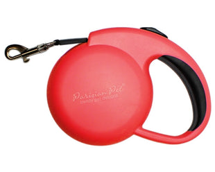 Parisian Pet 'Mini Retractable Leash' for Dogs & Cats – Lightweight Dog Leash for Small Pets, Red
