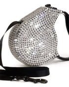 Parisian Pet 'Crystal Retractable Leash Silver' for Dogs & Cats – Durable, Stylish 16-Foot Leash with Comfortable Grip