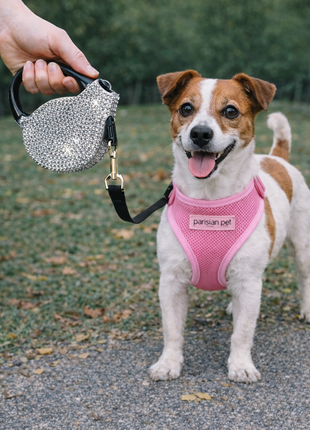 Parisian Pet 'Crystal Retractable Leash Silver' for Dogs & Cats – Durable, Stylish 16-Foot Leash with Comfortable Grip - Pup List
