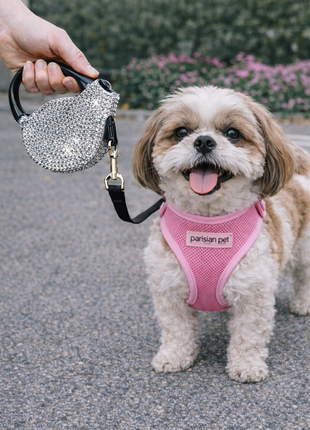 Parisian Pet 'Crystal Retractable Leash Silver' for Dogs & Cats – Durable, Stylish 16-Foot Leash with Comfortable Grip - Pup List