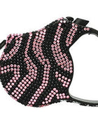 Parisian Pet 'Crystal Retractable Leash Zebra Pink' for Dogs & Cats – 16-Foot Retractable Leash with Zebra Print