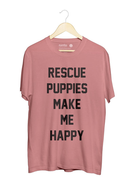 Rescue Puppies Make Me Happy Title | Uni-Sex Crewneck Tee